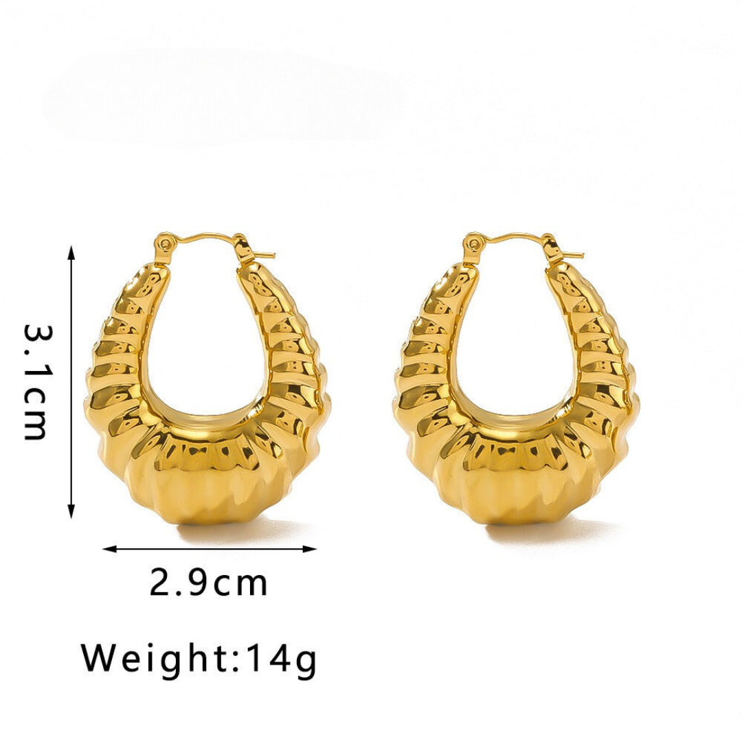 Pre Order:  Croissant Shaped Hoop Earrings