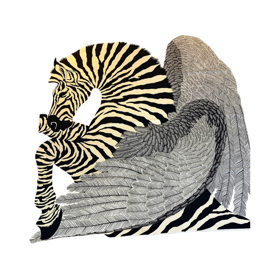 Pre Order:  Zebra Pegasus Twill Square Scarf