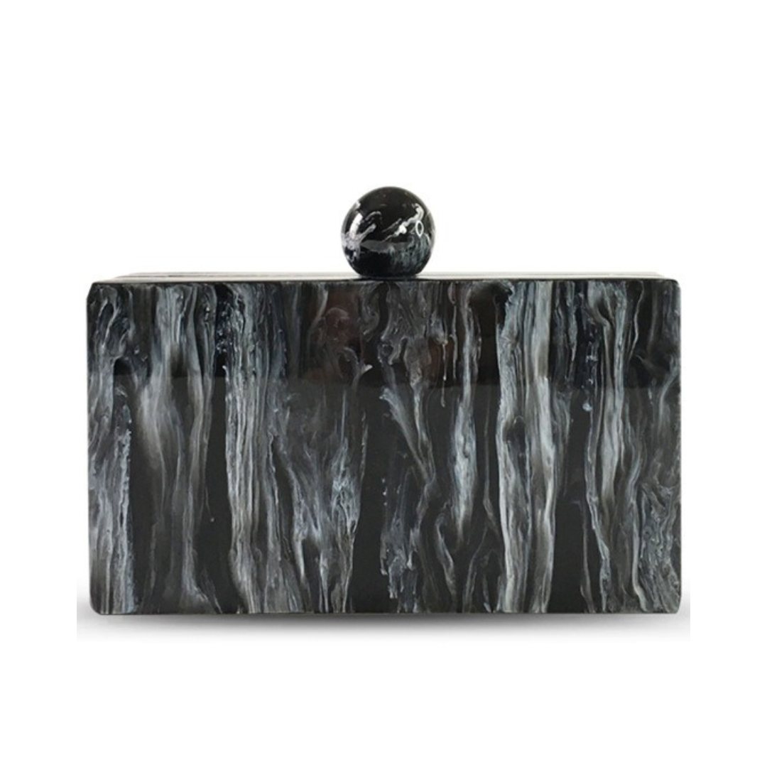 Pre Order:  Marble Grain Acrylic Crossbody Box Bag