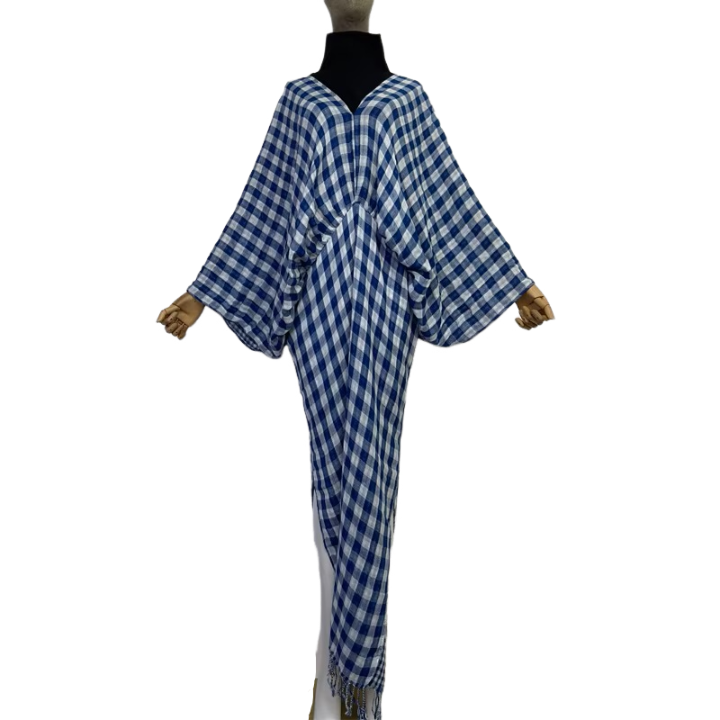 Pre Order:  Elegant Checkered Kaftan Dress - WINI