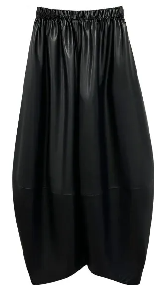 Pre Order:  Vegan Leather Wide-Leg Pants