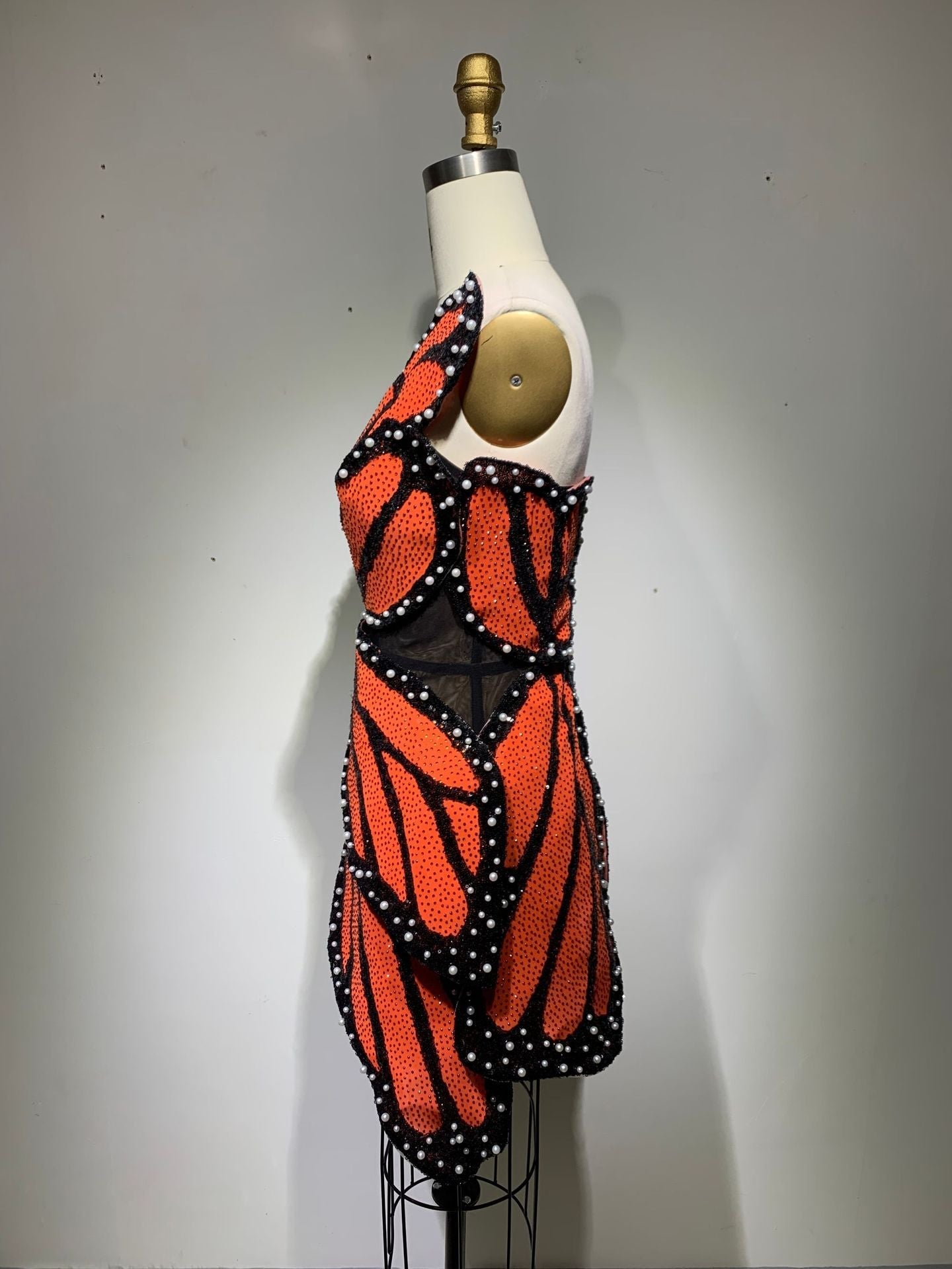 Butterfly Sequined Mini Dress - Kelly Obi New York
