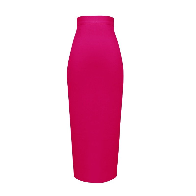 Candy Color Bandage Pencil Skirt - Kelly Obi New York