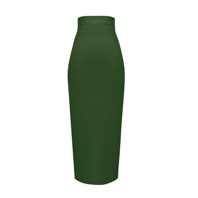 Candy Color Bandage Pencil Skirt - Kelly Obi New York