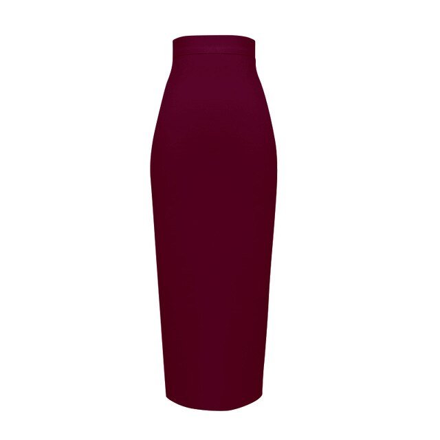 Candy Color Bandage Pencil Skirt - Kelly Obi New York