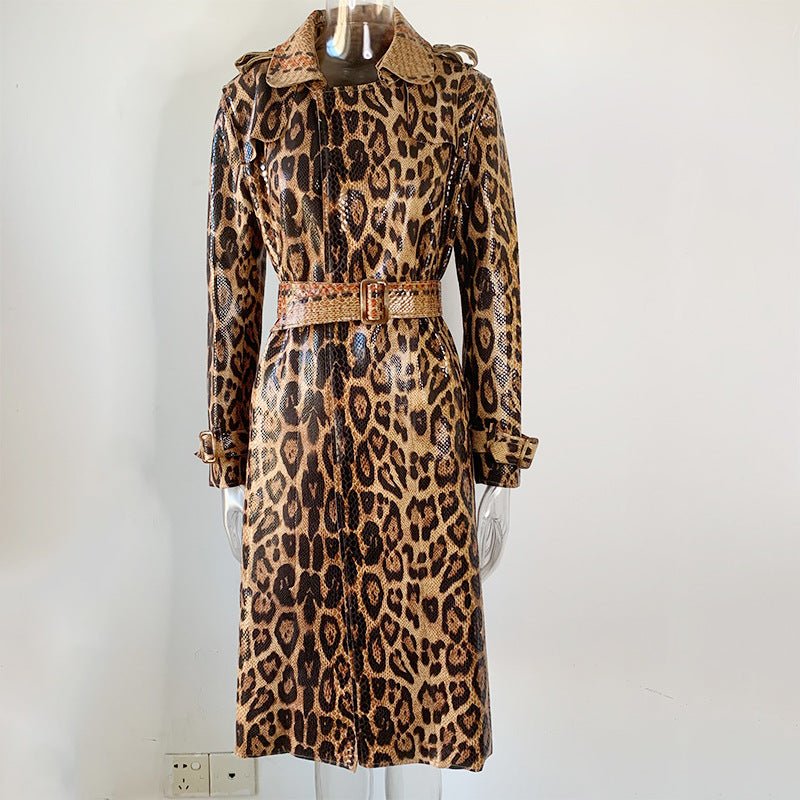 Cheetah Trench Coat - Kelly Obi New York