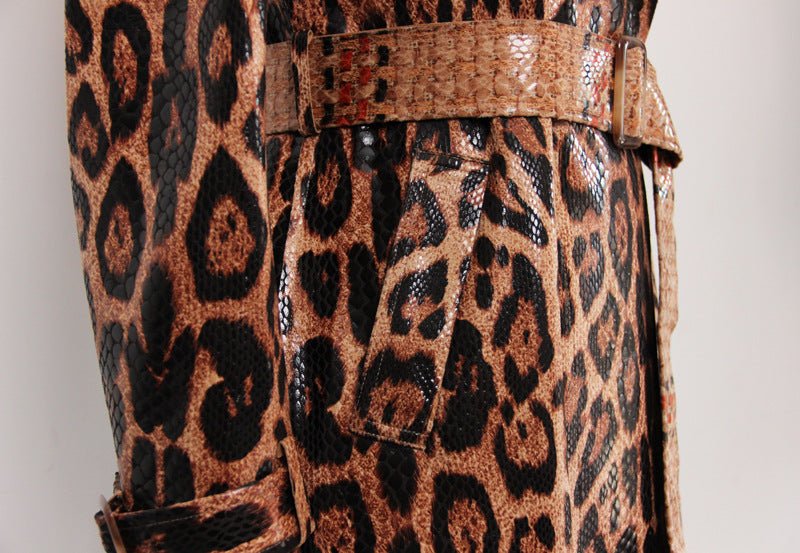 Cheetah Trench Coat - Kelly Obi New York