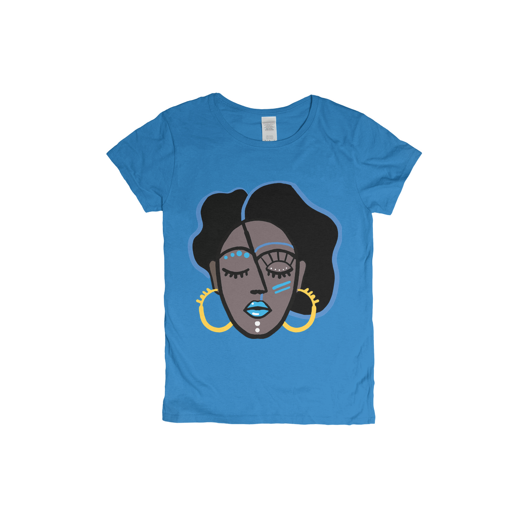 Mocha Afro Blue T-Shirt