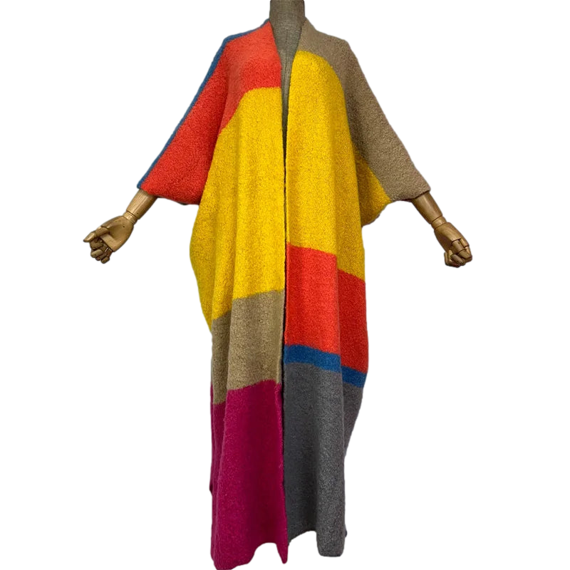 Warm Colorful Vibe Maxi Cardigan - WINI