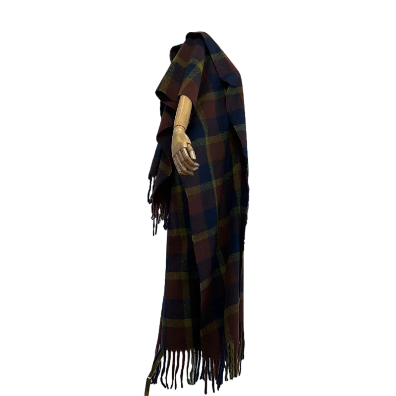 Multi Tartan Plaid Maxi Cardigan - WINI