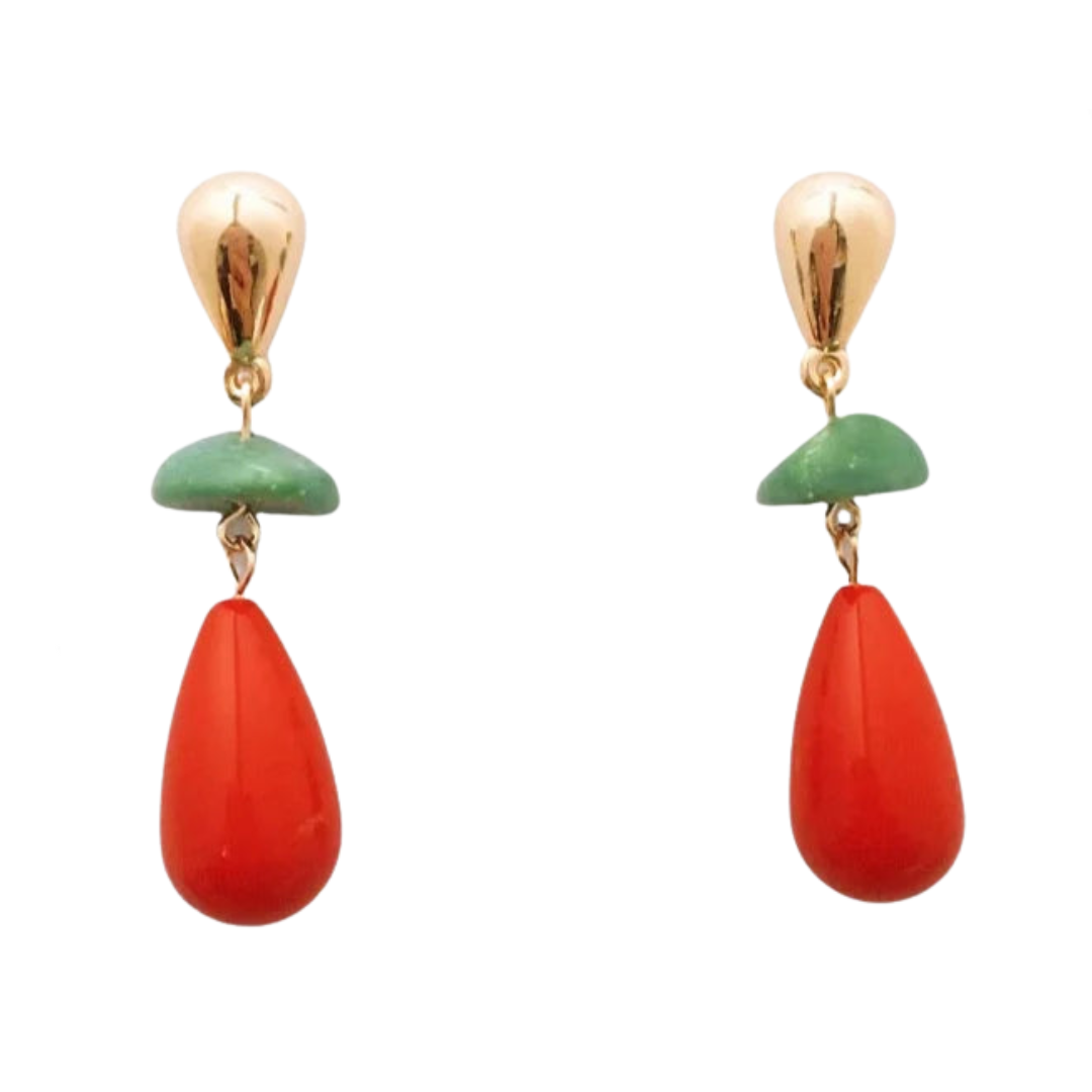 Pre Order:  Colorful Enamel Water Drop Earrings