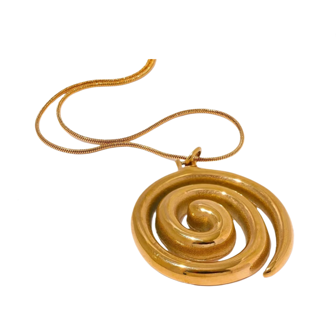 Pre Order:  Stainless Steel Spiral Pendant Necklace