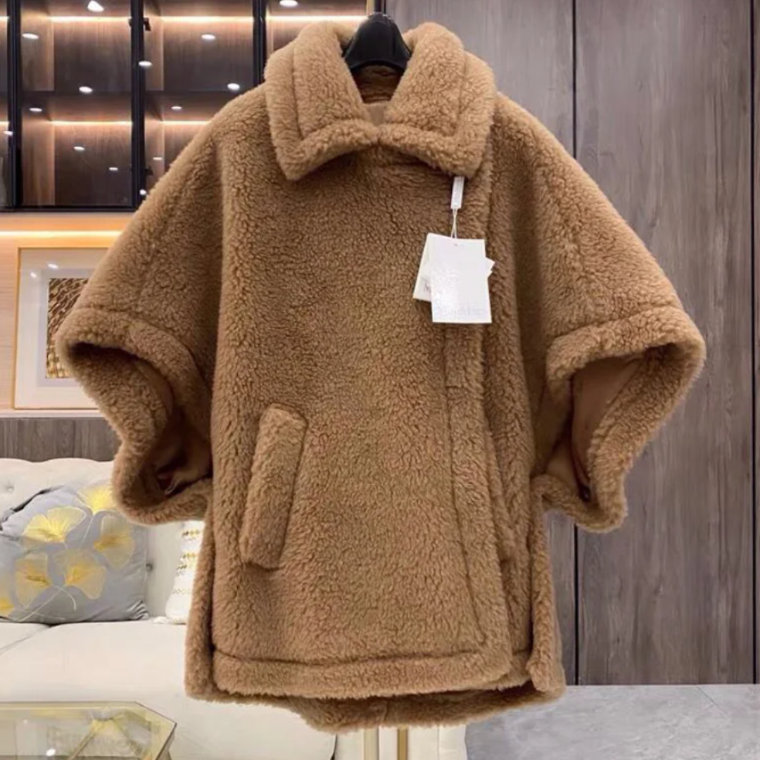 Pre Order:  Solid Batwing Loose Thick Warm Wool Coat