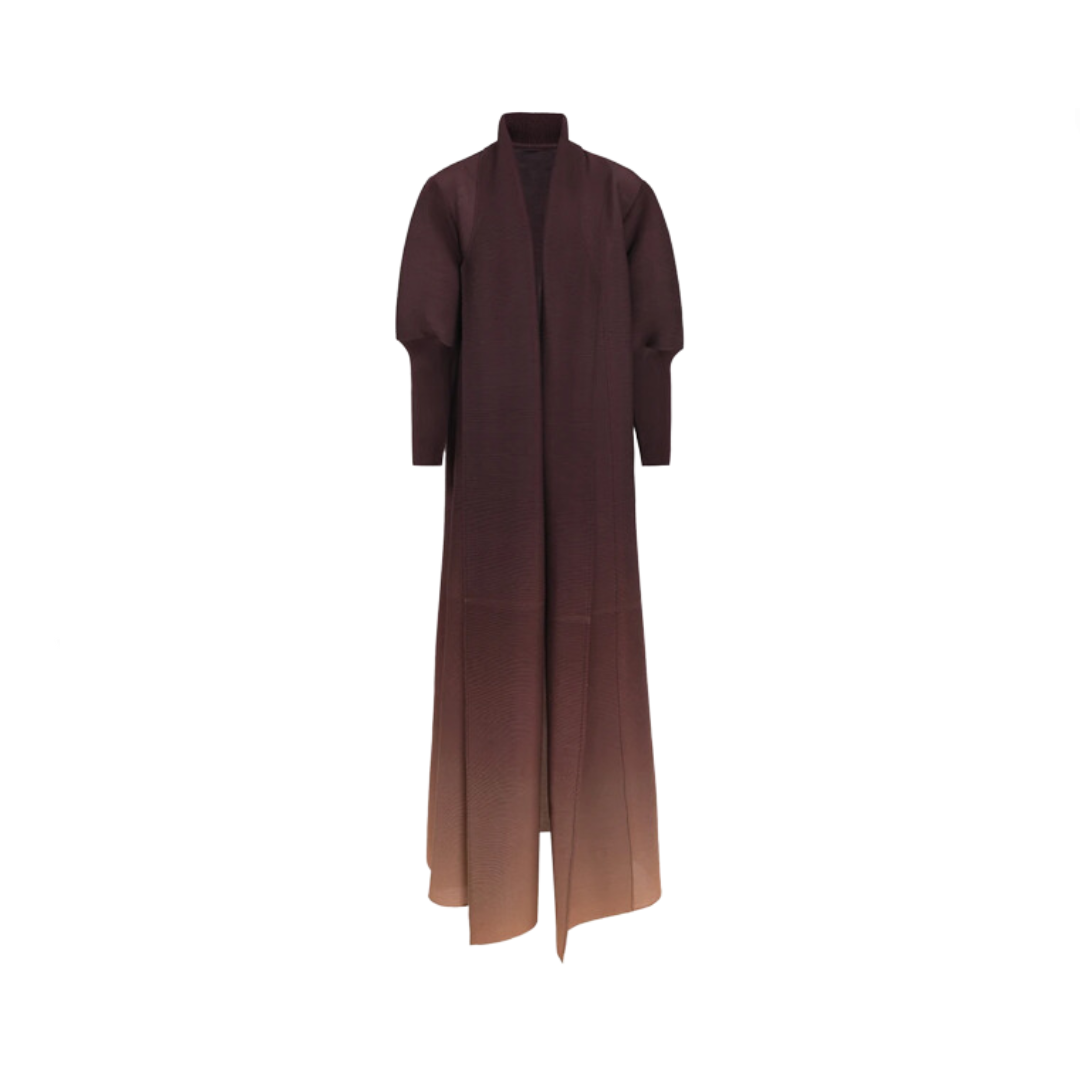 Pre Order: Gradient Pleated Loose Bat Sleeve Trench Coat