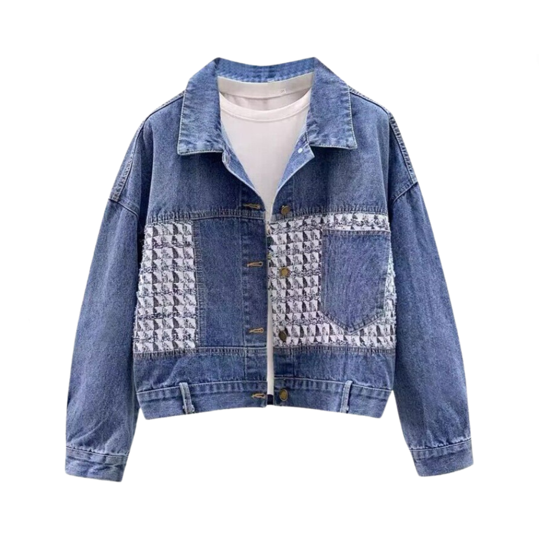 Pre Order: Loose Patchwork Pocket Denim Jacket