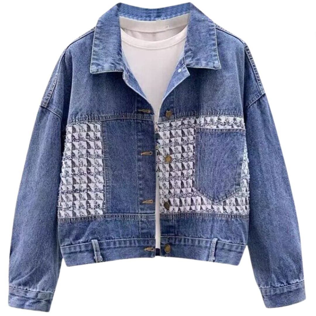 Pre Order: Loose Patchwork Pocket Denim Jacket