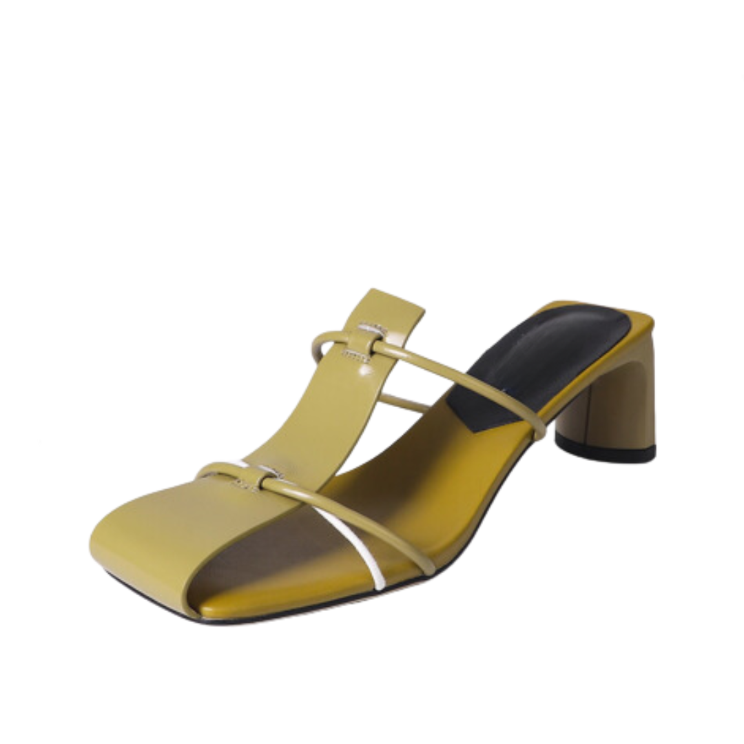 Pre Order:  Casual Square Toe Block Heel Sandals