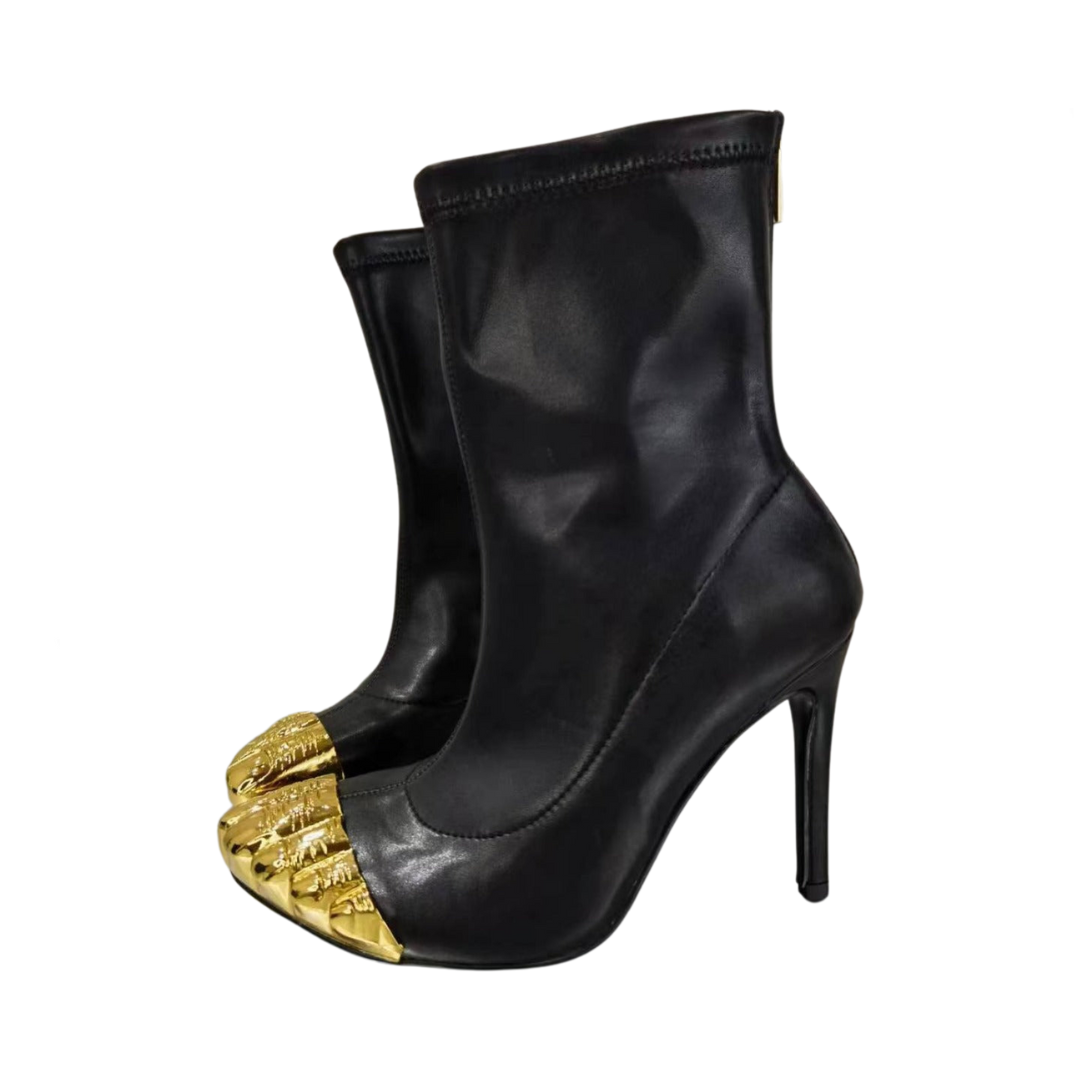 Pre Order:  Gold Toe High Slim Heel Boots