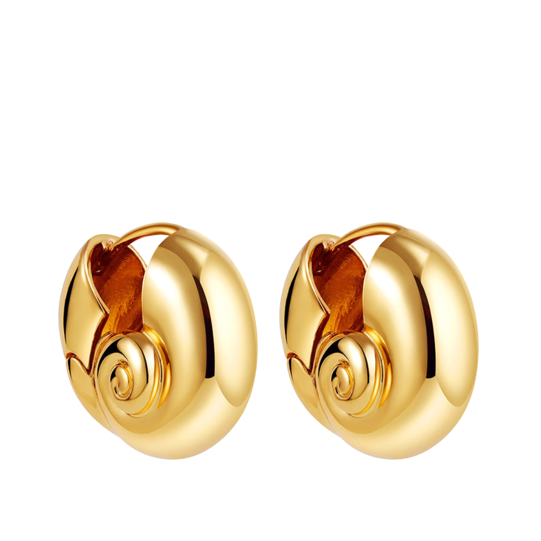 Gold Spiral Earrings