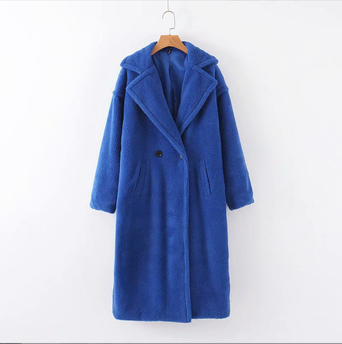 Pre Order:  Large Lapel Plush Winter Coat