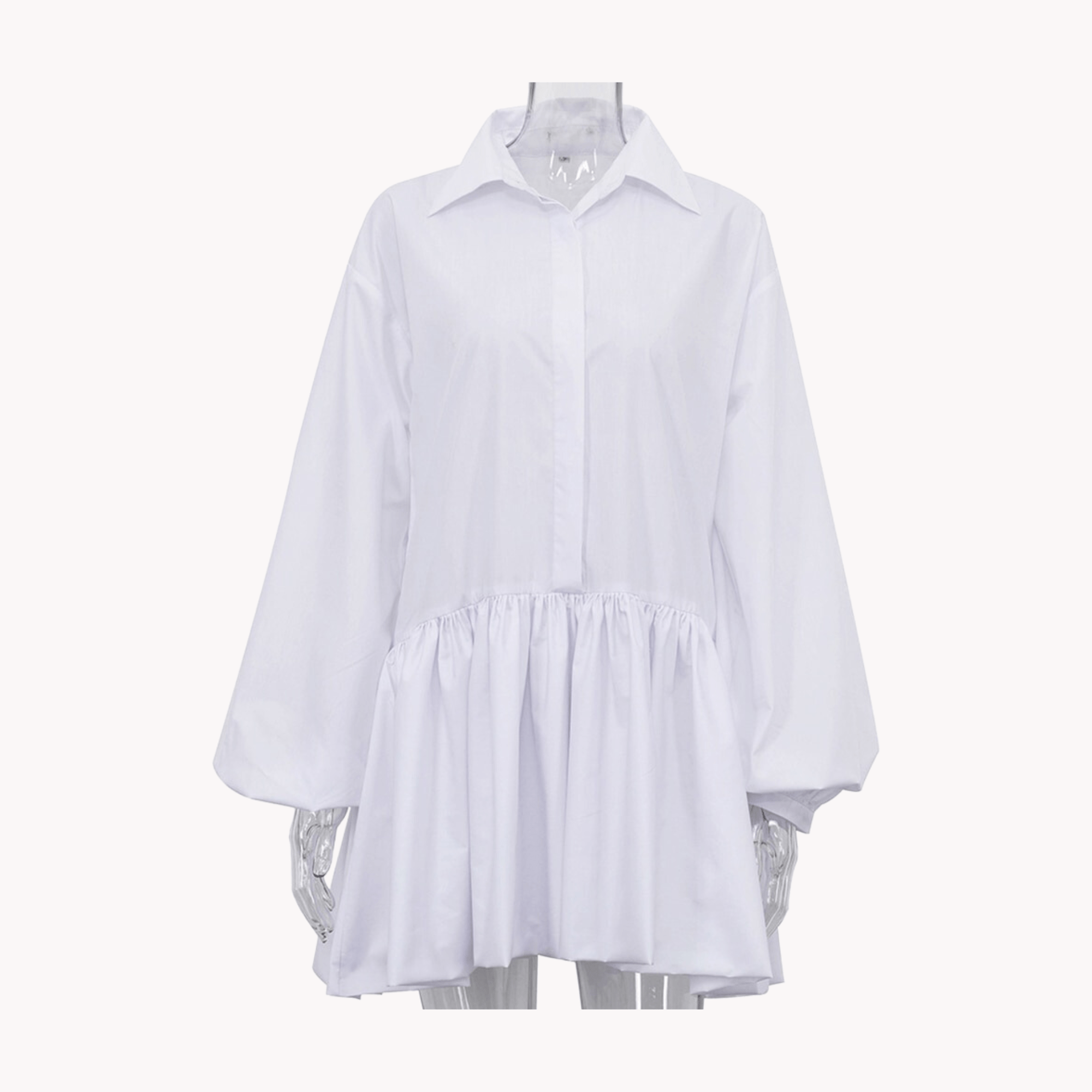 Puff Sleeve Shirt Dress - Kelly Obi New York