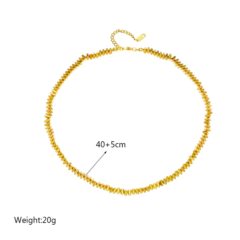 Pre Order:  Beads Strand Gold Plated Necklace