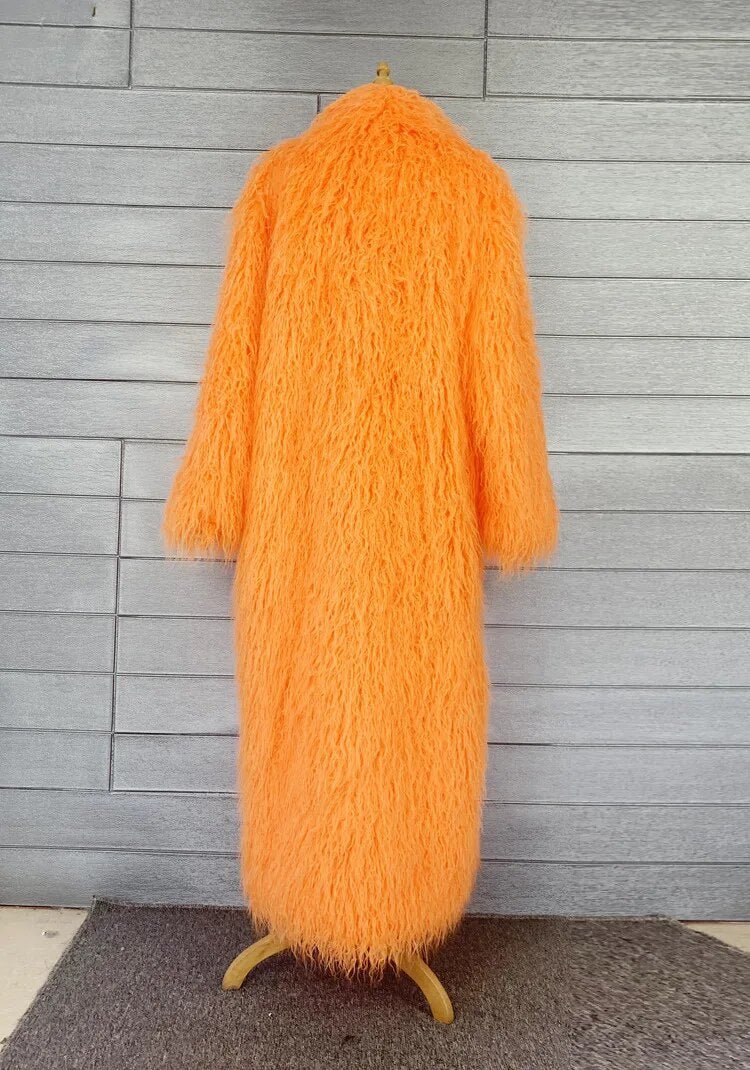 Soft Long Faux Fur Coat - Kelly Obi New York