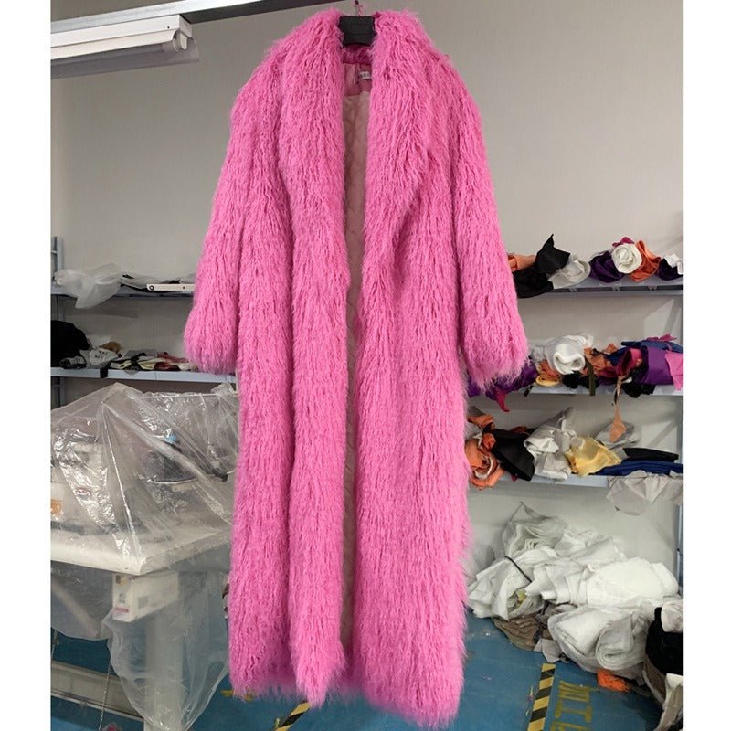 Soft Long Faux Fur Coat - Kelly Obi New York