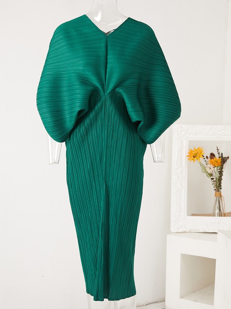 Solo Pleated Dress - Kelly Obi New York