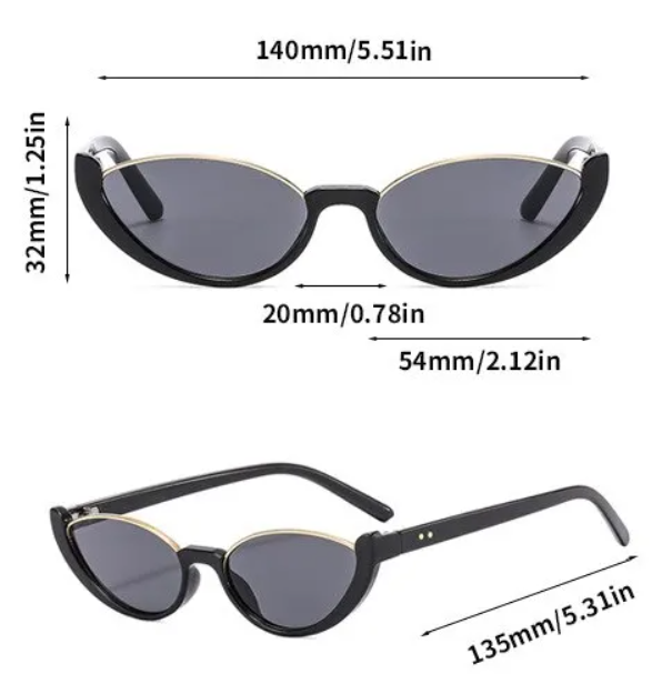 Pre Order:  Elegant Half Frame Sunglasses