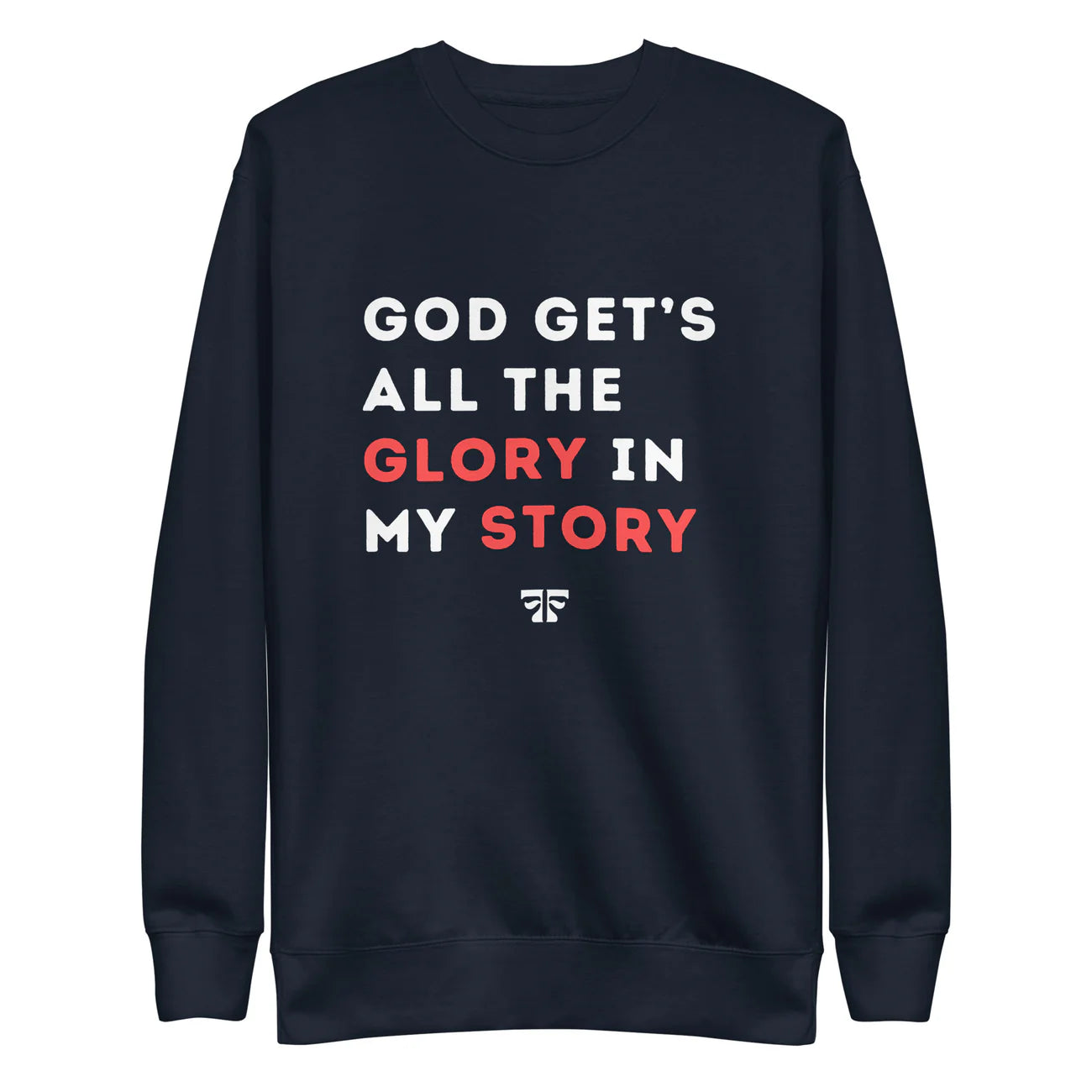 Pre Order:  GOD GET'S ALL THE GLORY UNISEX SWEATSHIRT DARK - PLUS SIZE