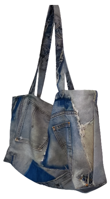 Pre Order:  Cool Patchwork Denim Tote Bag  - WINI