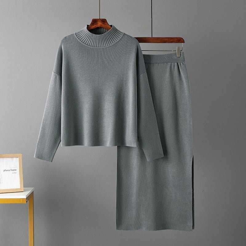 2-Piece Knit Sweater and Skirt Set - Kelly Obi New York