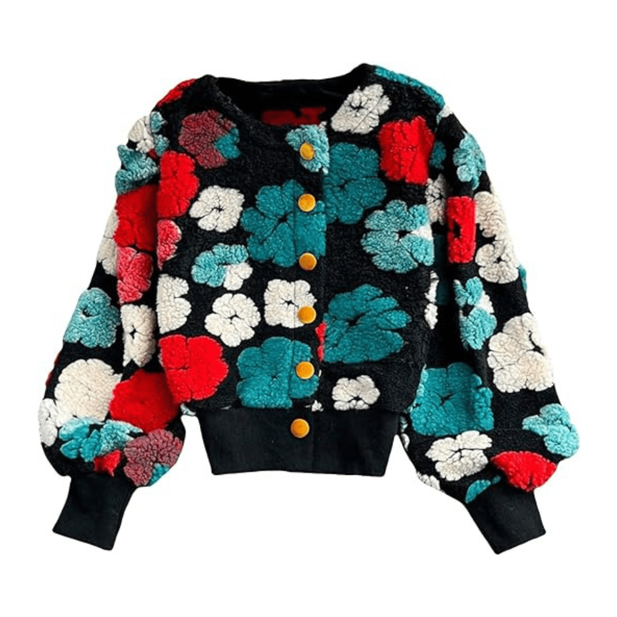 3D Floral Slim Fit Jacket - Kelly Obi New York