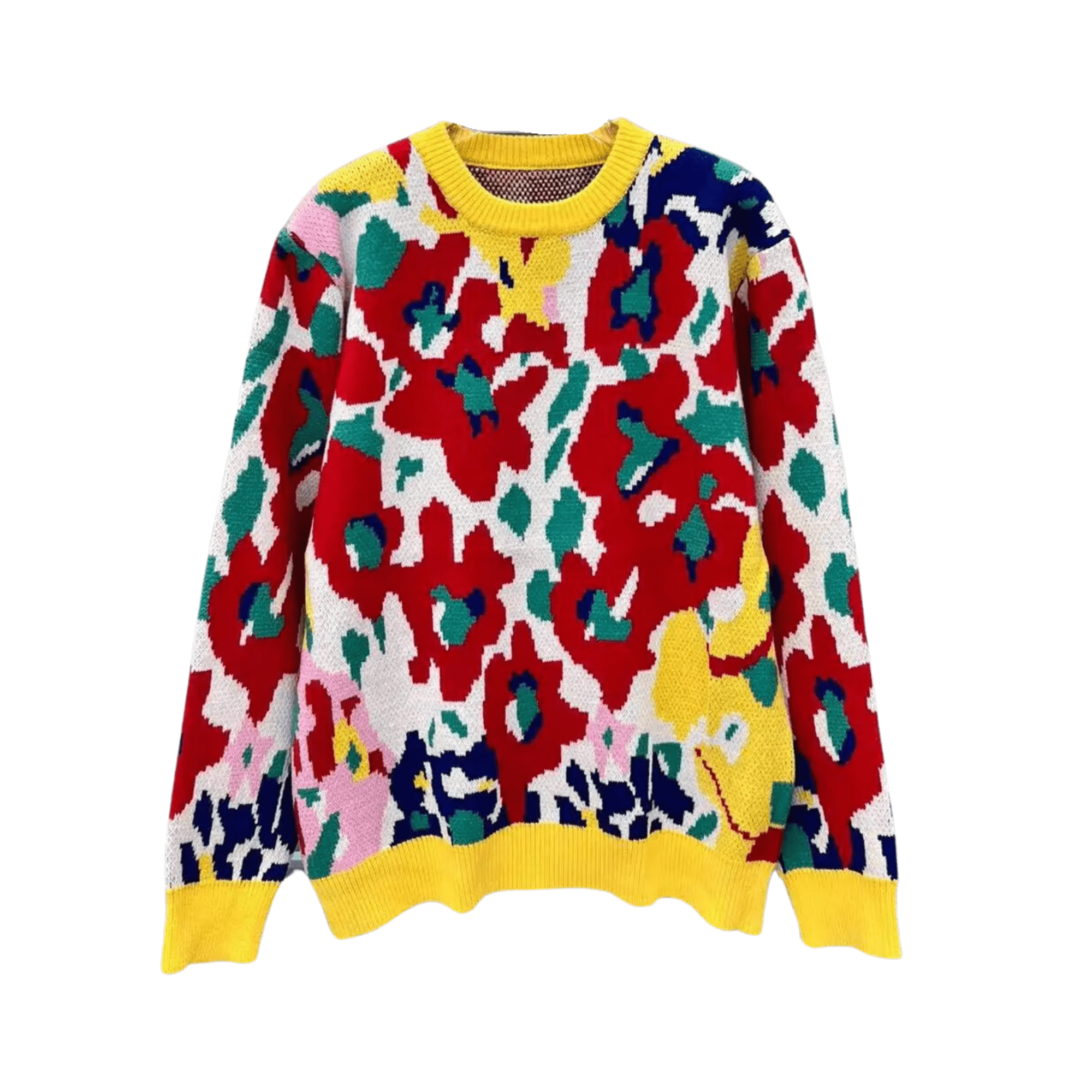 Abstract Floral Knitted Sweater - Kelly Obi New York