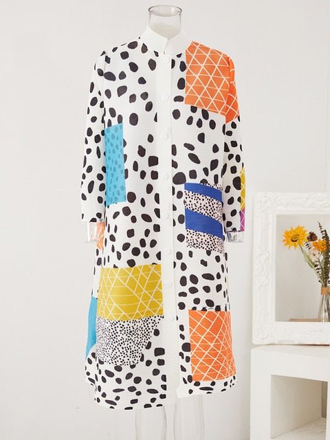 Abstract Leopard Print Dress - Kelly Obi New York