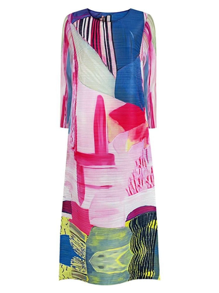 Abstract Pleated Dress - Kelly Obi New York