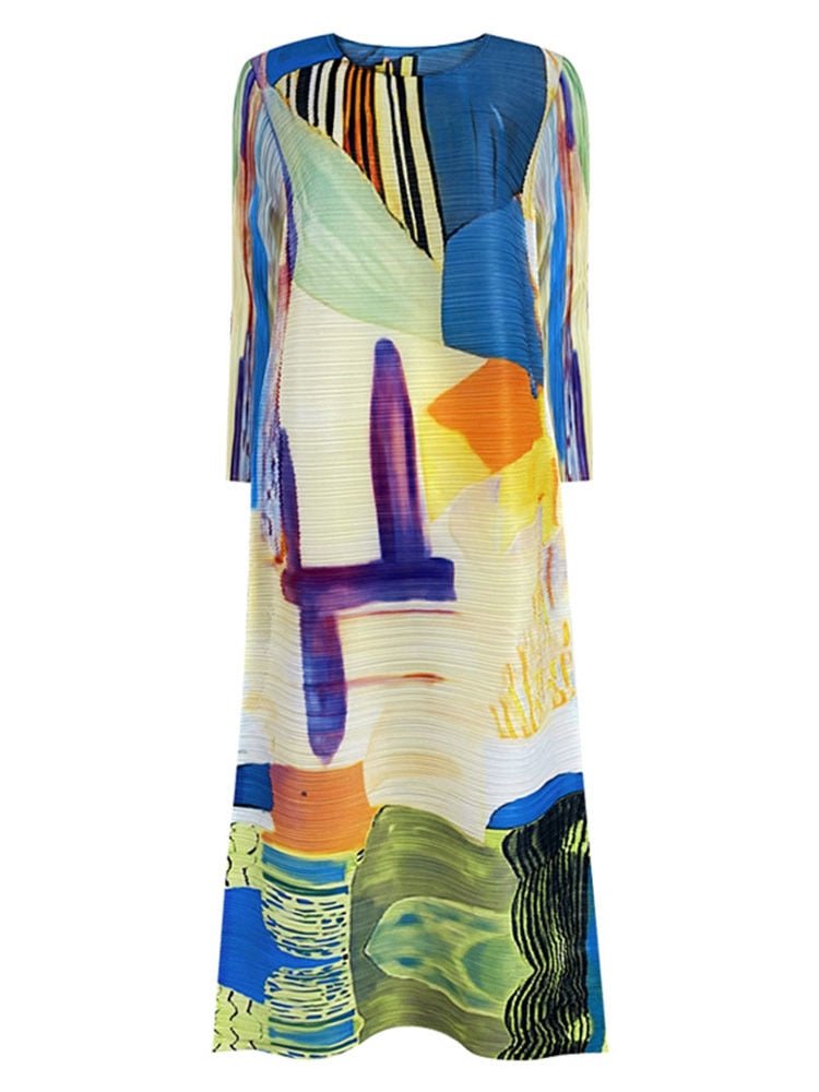 Abstract Pleated Dress - Kelly Obi New York