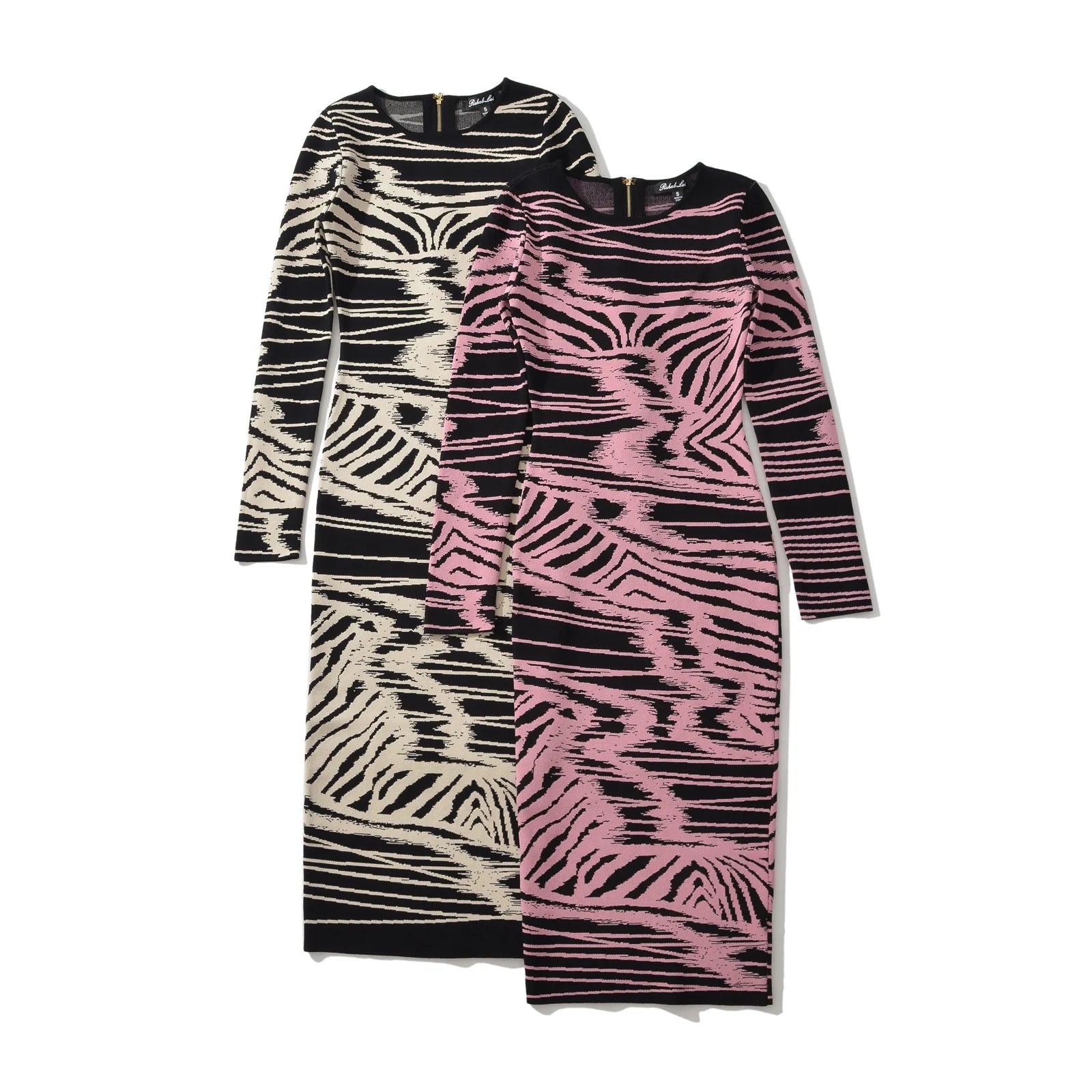 Abstract Wave Jacquard Knit Dress - Kelly Obi New York