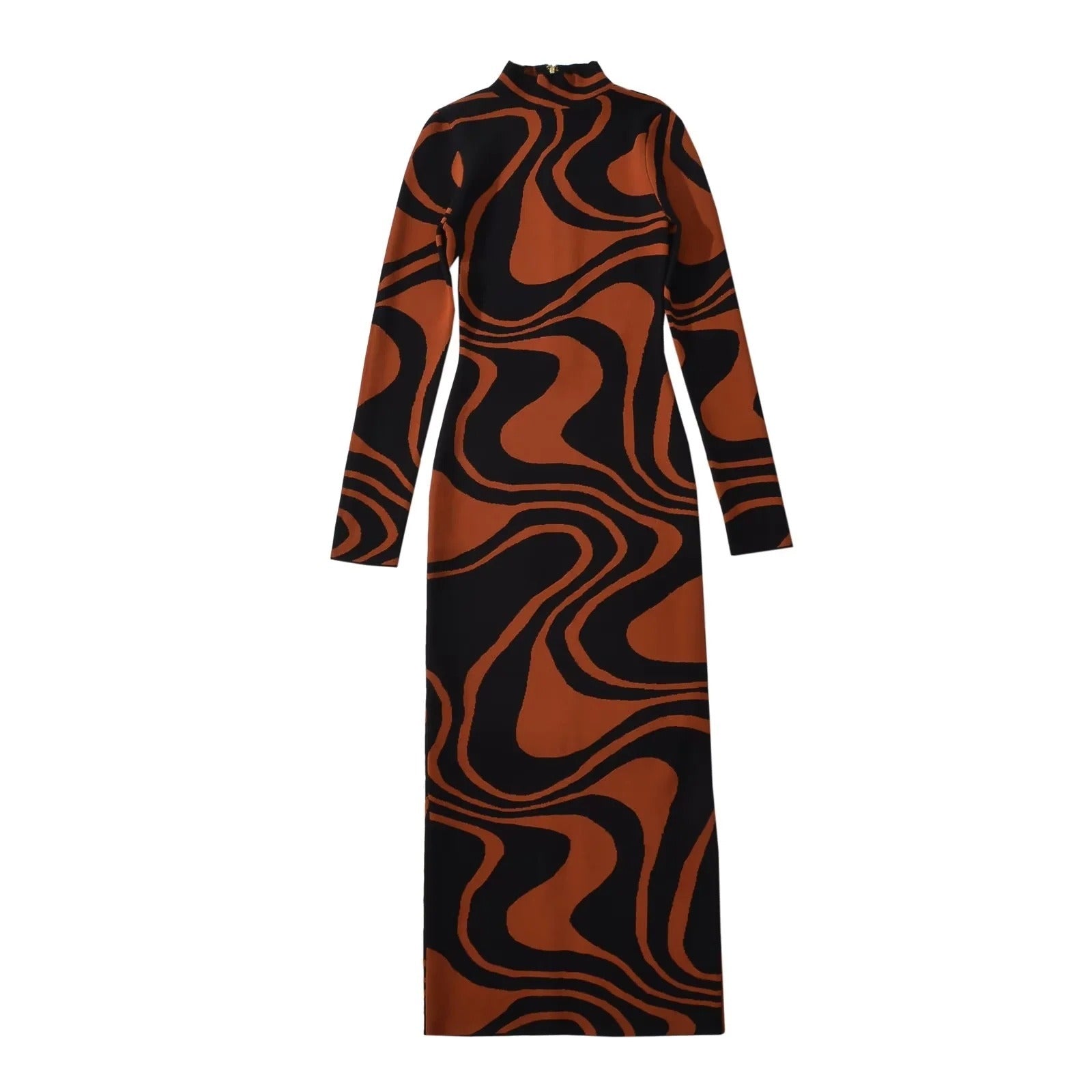 Abstract Wave Knit Dress - Kelly Obi New York