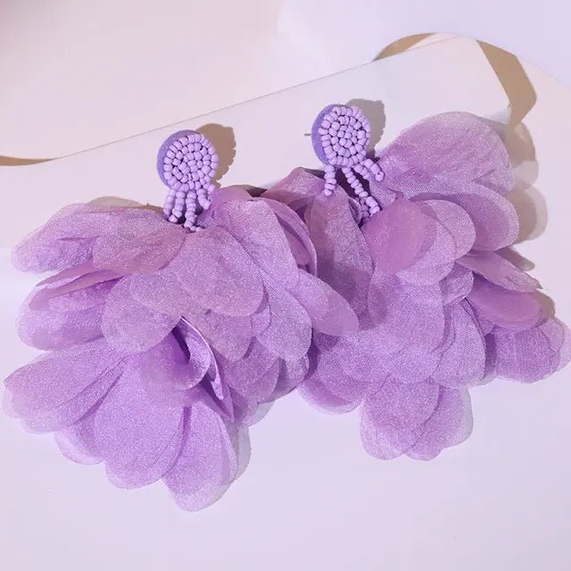 Assorted Large Petal Dangling Earrings - Kelly Obi New York