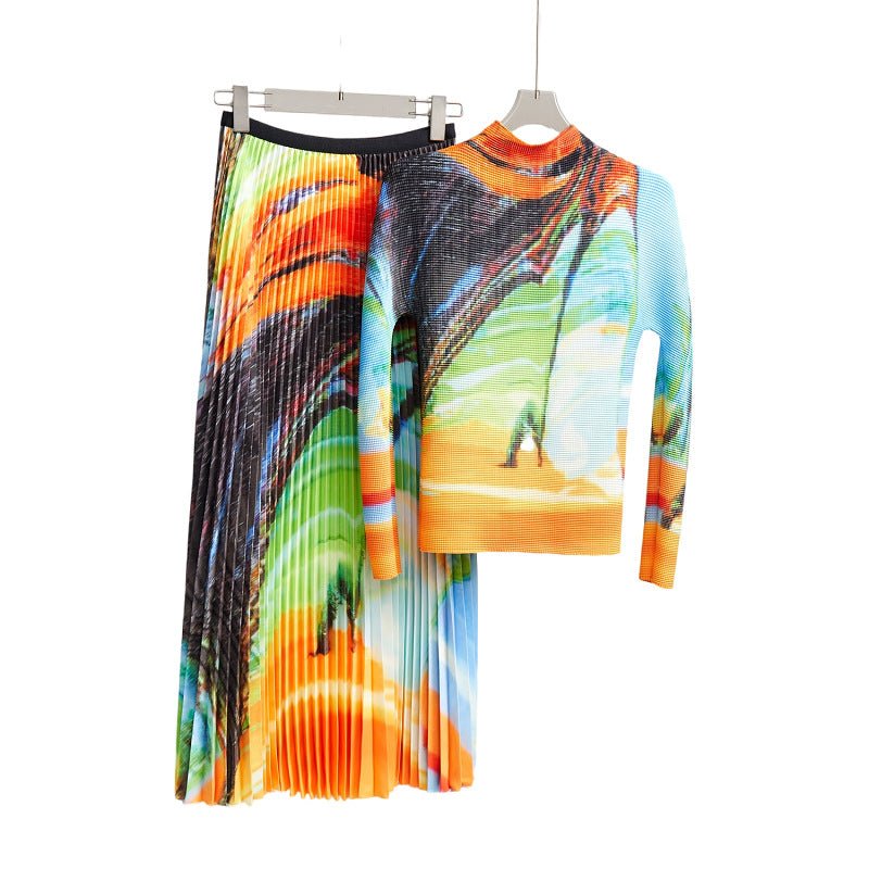 Beachfront Print Top + Skirt Set - Kelly Obi New York