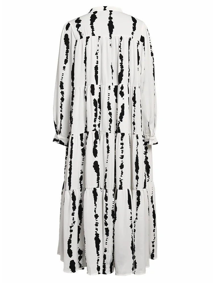 Black and White Loose Fit Dress - Kelly Obi New York