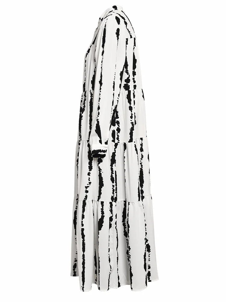 Black and White Loose Fit Dress - Kelly Obi New York