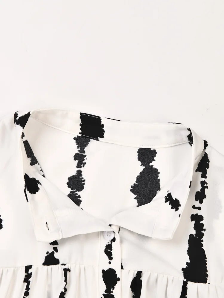 Black and White Loose Fit Dress - Kelly Obi New York