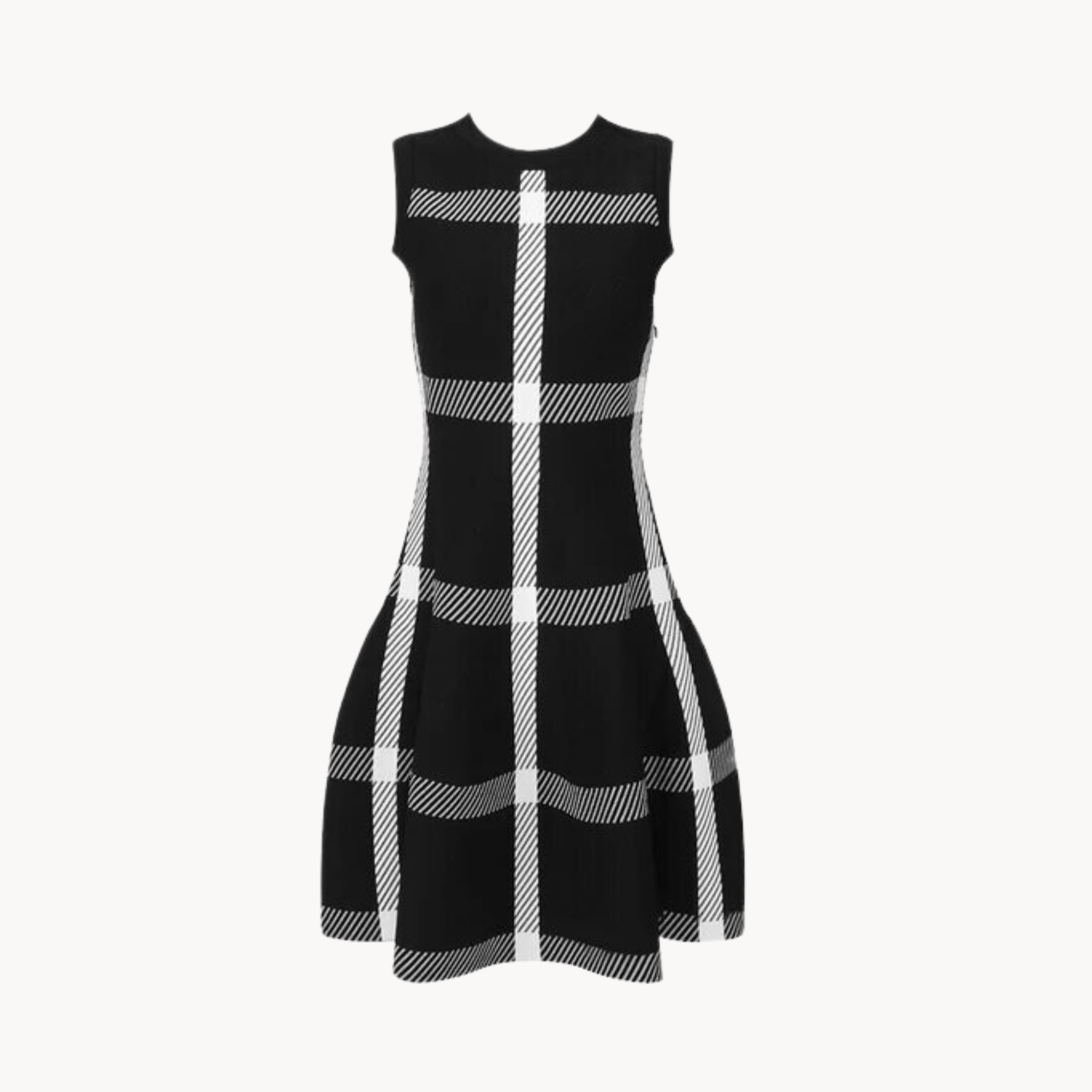 Black and White Sleeveless Mini Dress - Kelly Obi New York