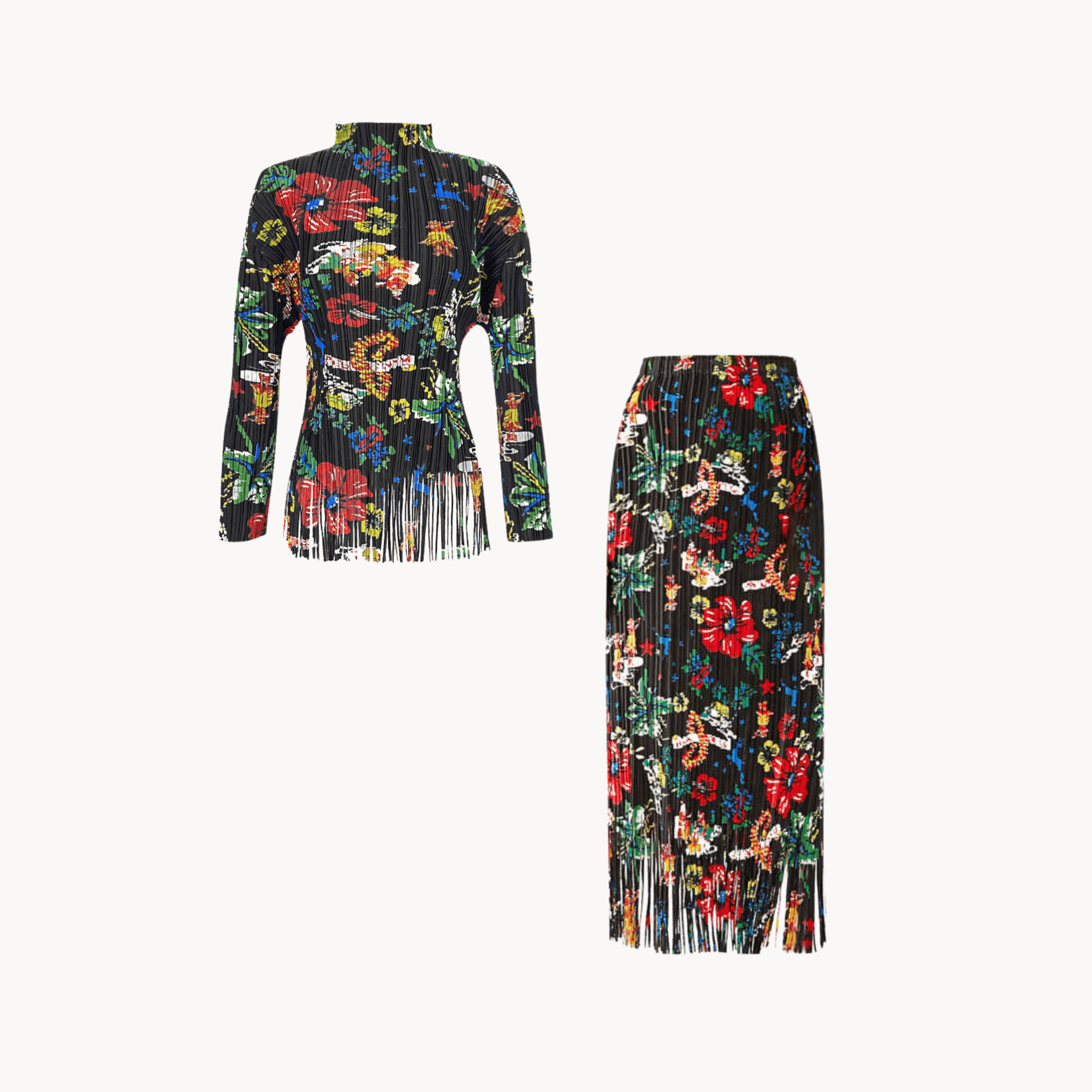 Black Floral Fringe Set - @jenjeanpierre - Kelly Obi New York