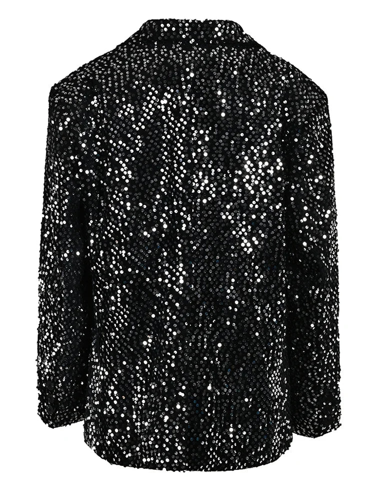 Black Sequins Glam Blazer - Kelly Obi New York