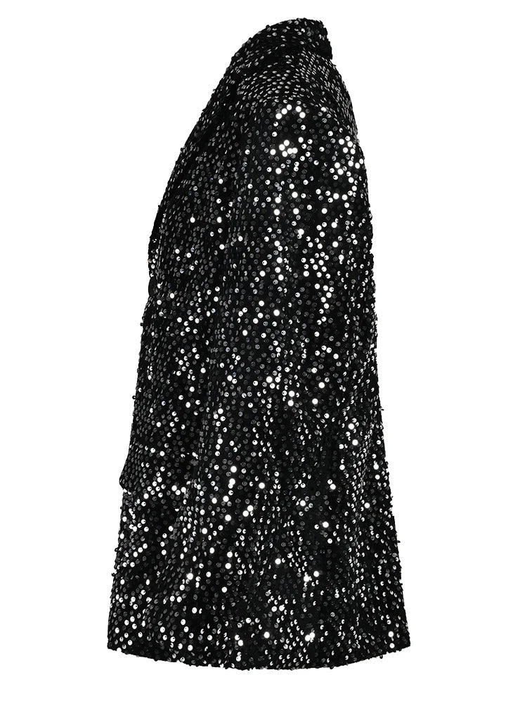 Black Sequins Glam Blazer - Kelly Obi New York