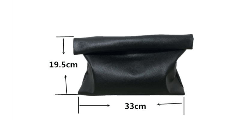 Black Soft Vegan Leather Clutch - Kelly Obi New York